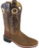 Image #1 - Smoky Mountain Boys' Jesse Western Boots - Broad Square Toe, Brown, hi-res