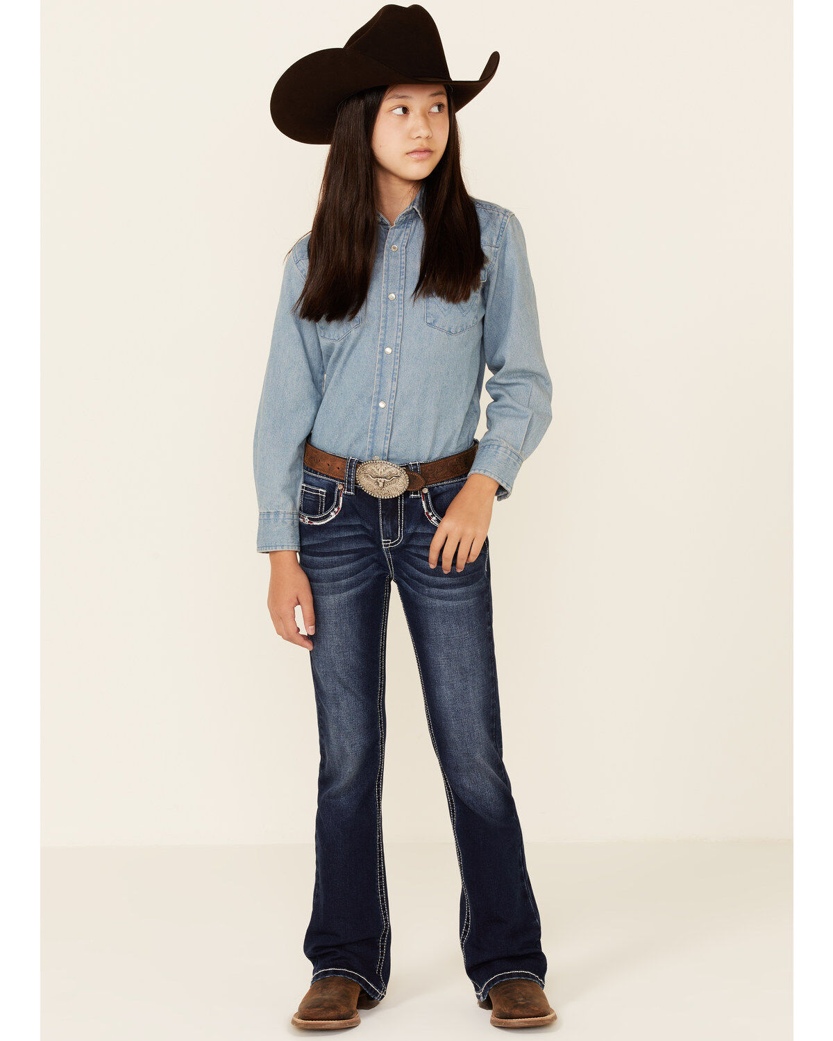 Little girls western jeans clearance
