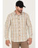 Image #1 - Columbia Men's Silver Ridge Balanced Plaid Long Sleeve Button-Down Western Shirt, Tan, hi-res