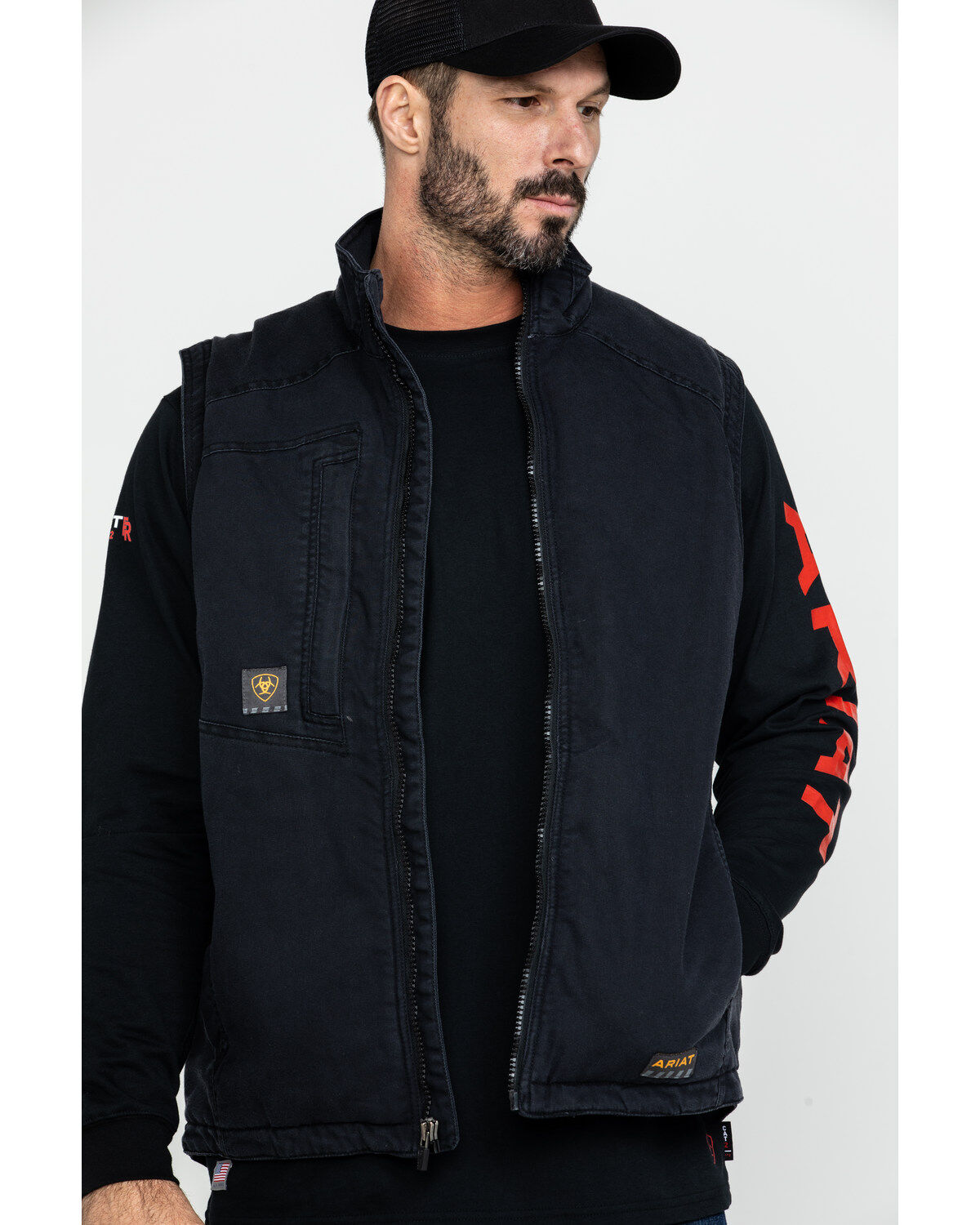 Image #3 - Ariat Men's Rebar Washed Dura Canvas Insulated Work Vest - Big & Tall, , hi-res