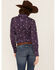 Image #4 - Ariat Women's Southwestern Print Long Sleeve Kirby Stretch Button-Down Shirt, Navy, hi-res