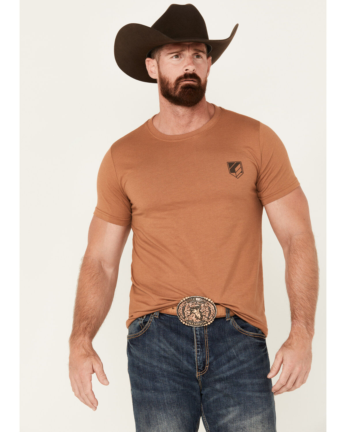 Image #1 - RANK 45® Men's Sliced Athletic Short Sleeve Graphic T-Shirt, Cream, hi-res