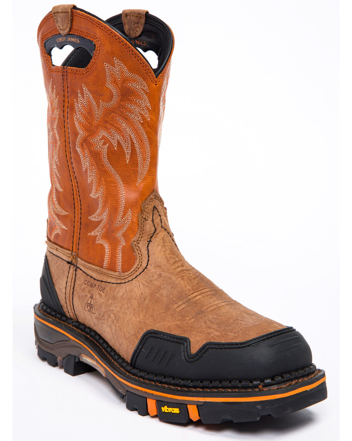 black slip resistant cowboy boots