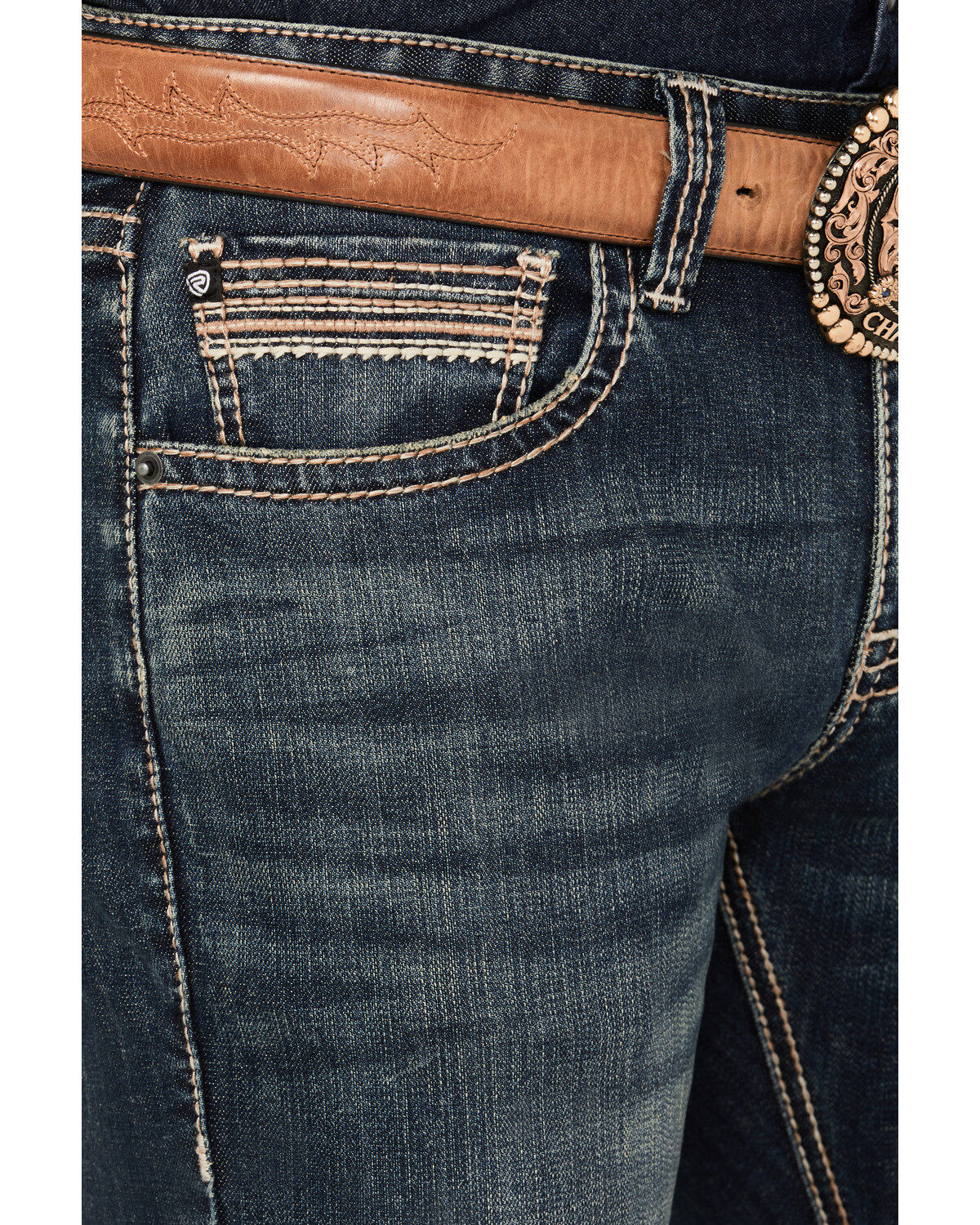 Image #2 - Rock & Roll Denim Men's Dark Vintage Wash Skinny Reflex Denim Jeans, , hi-res