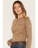 Image #2 - Ariat Women's FR Air Henley Long Sleeve Work Shirt, Beige, hi-res