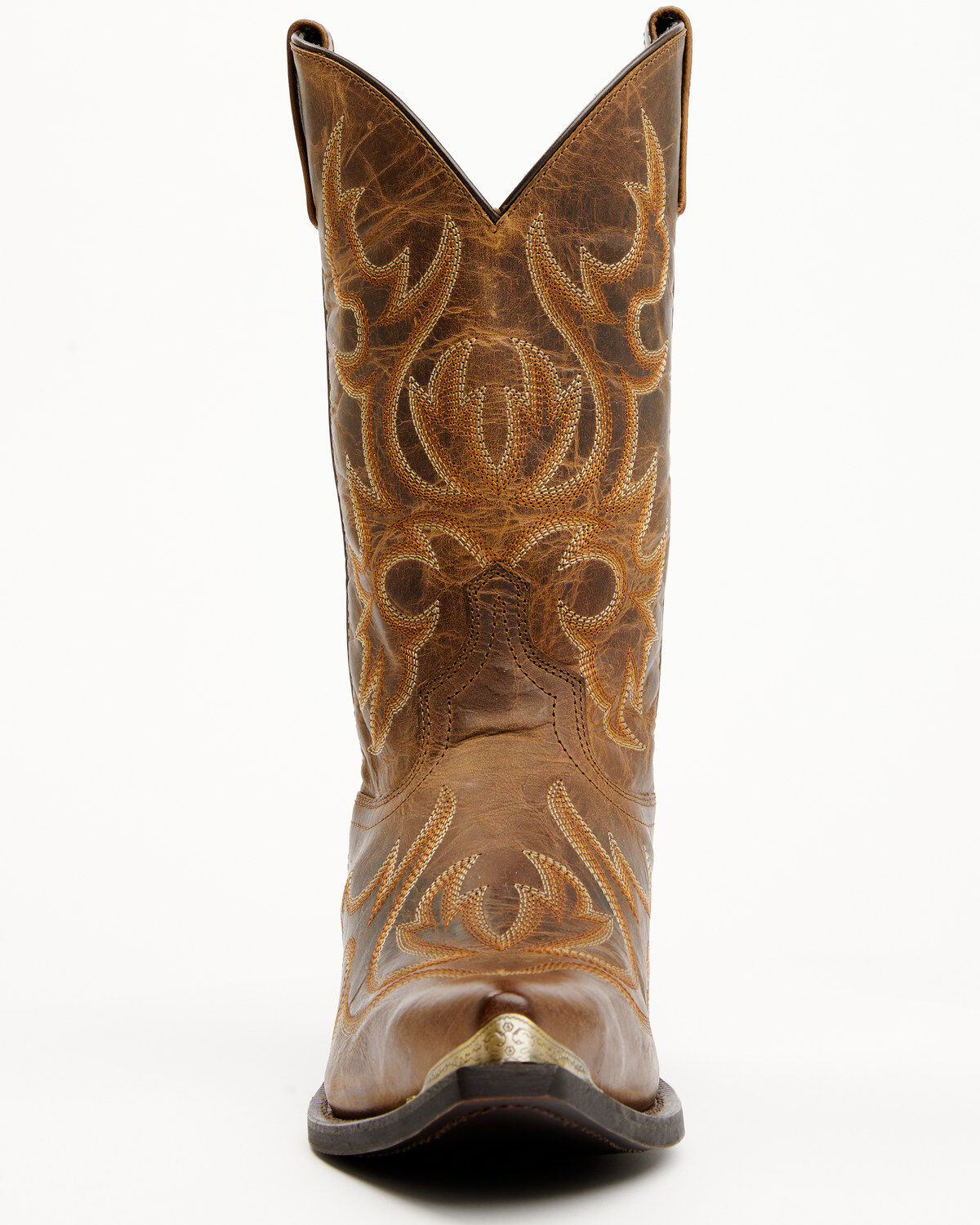 Image #4 - Laredo Men's 12" Fancy Stitch Western Boots - Snip Toe, Tan, hi-res
