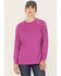 Image #1 - Ariat Women's Rebar Heat Fighter Essential Long Sleeve Work Tee, Purple, hi-res
