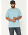 Image #2 - Carhartt Men's Relaxed Fit Lightweight Short Sleeve Pocket T-Shirt, Blue, hi-res
