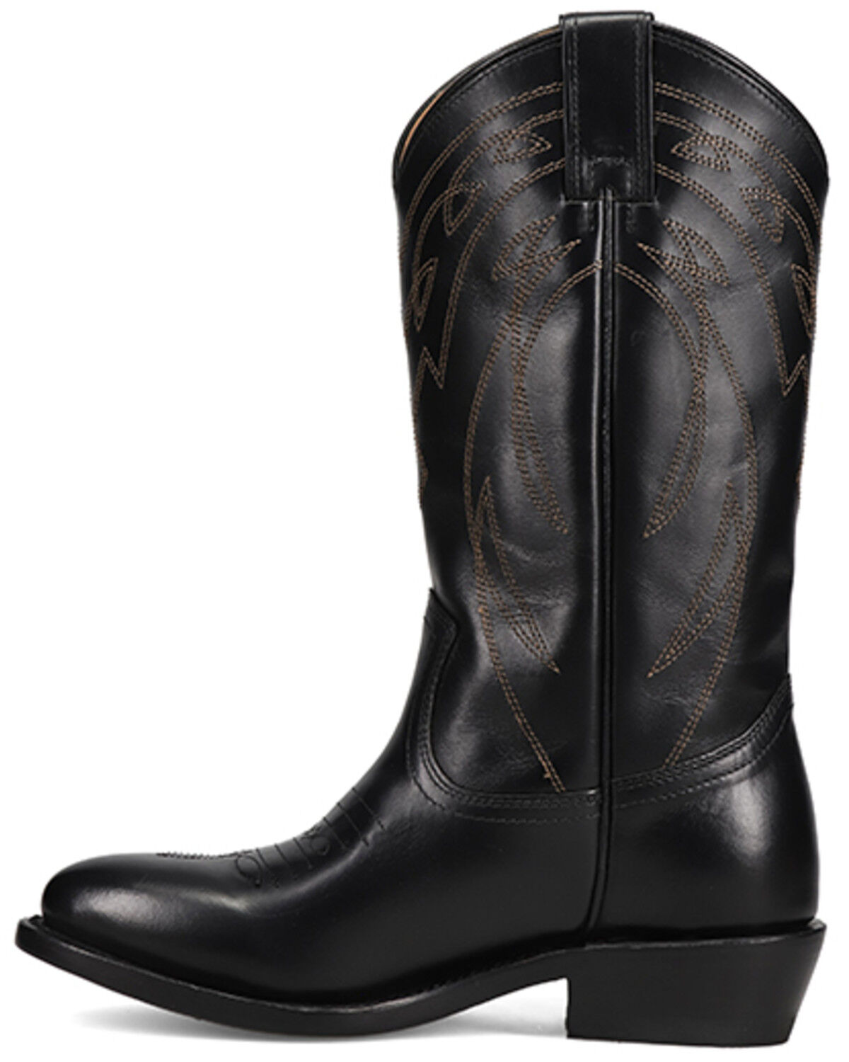 Image #3 - Frye Women's Billy Deco Stitch Western Boots - Round Toe, Black, hi-res