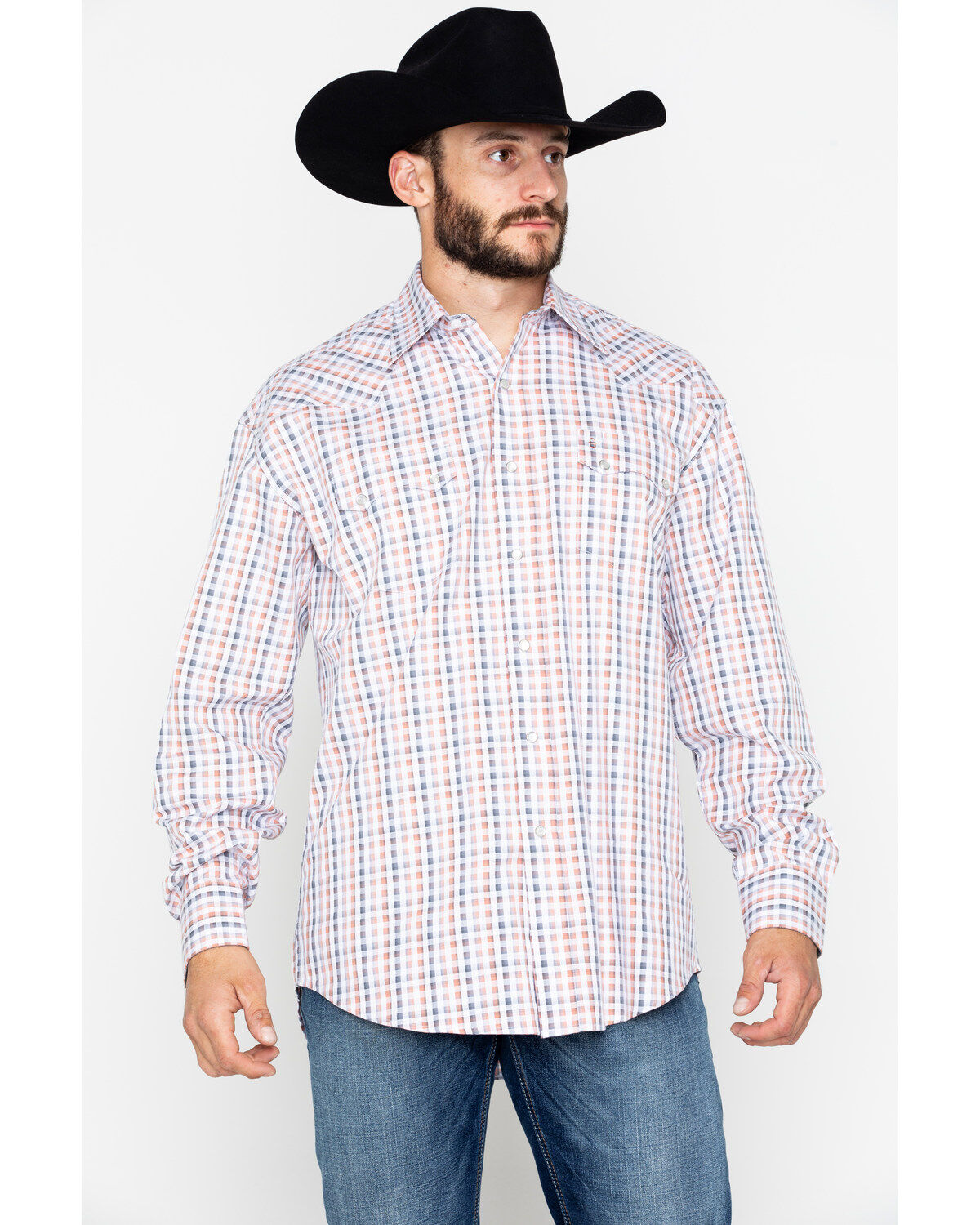 Image #5 - Stetson Men's Small Plaid Print Snap Long Sleeve Western Shirt, , hi-res