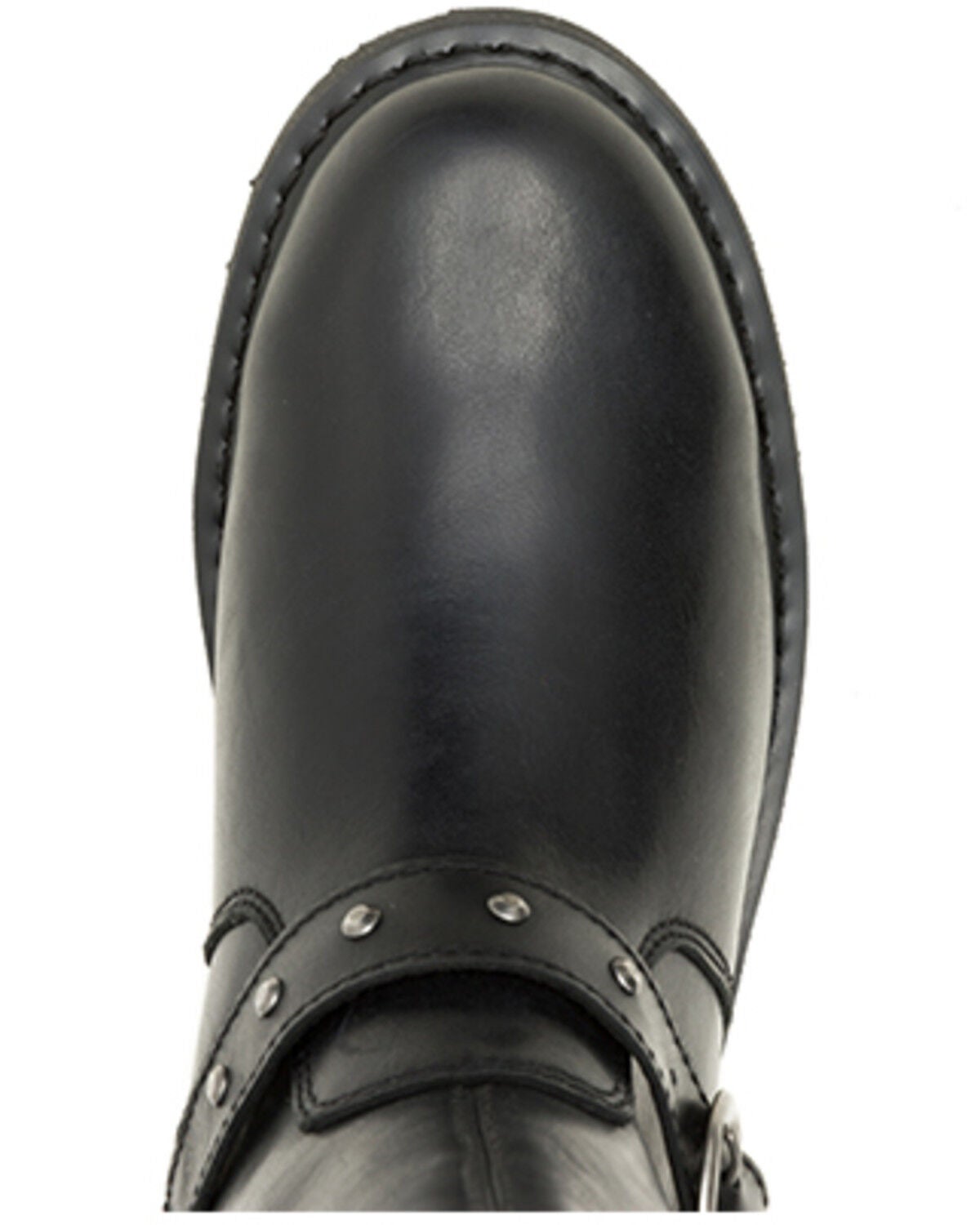 Image #6 - Harley Davidson Women's Addie Buckle Studded Motorcycle Boots - Round Toe, Black, hi-res