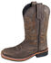 Smoky Mountain Boys' Leroy Western Boots - Broad Square Toe, Chocolate, hi-res