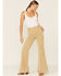 Lee Women's Corduroy High Rise Flare Jeans, Tan, hi-res