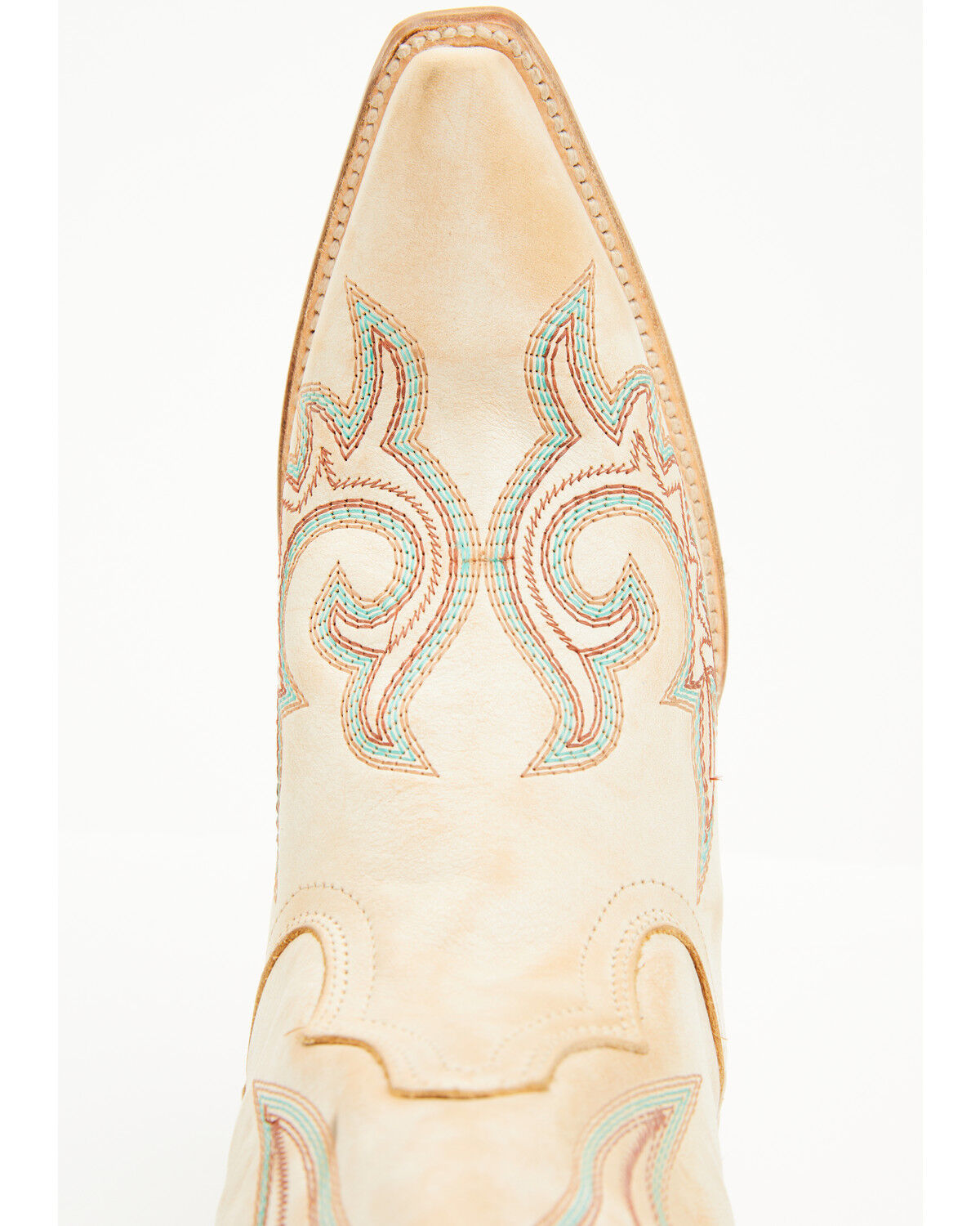 Image #6 - Corral Women's Embroidered Tall Western Boots - Snip Toe, Ivory, hi-res