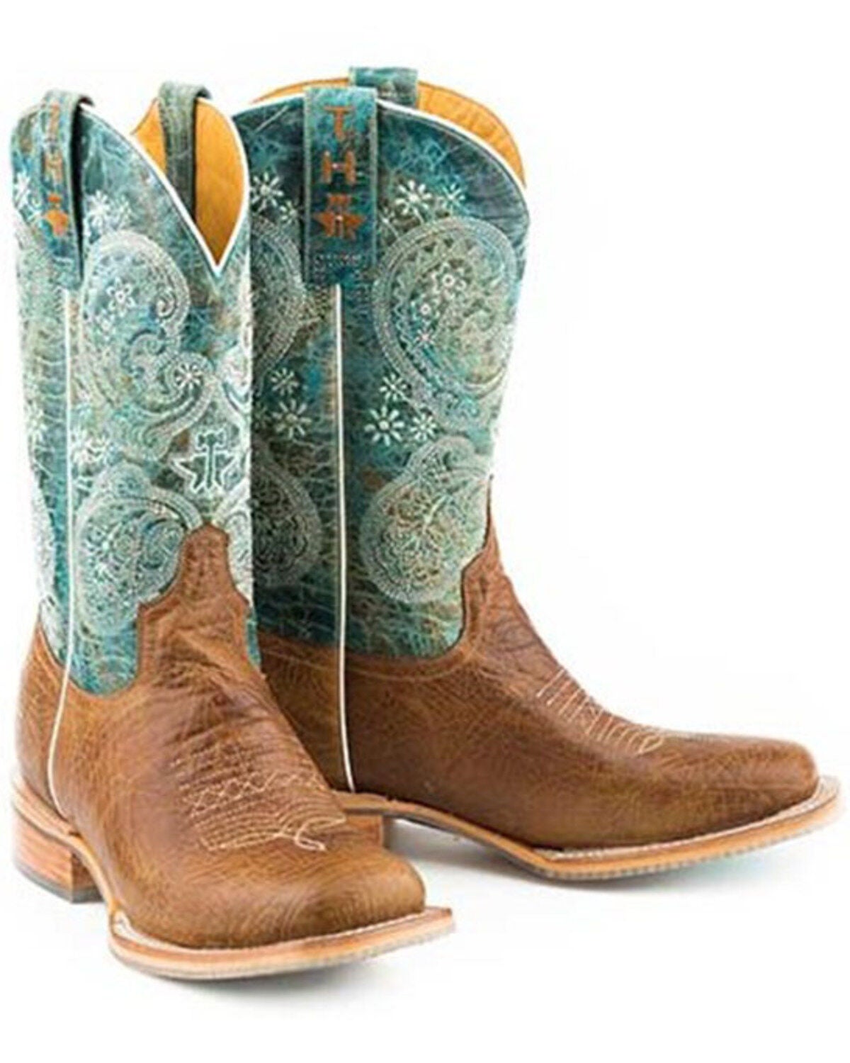 Tin Haul Women's Yee-Haw Western Boots - Square Toe, Tan, hi-res