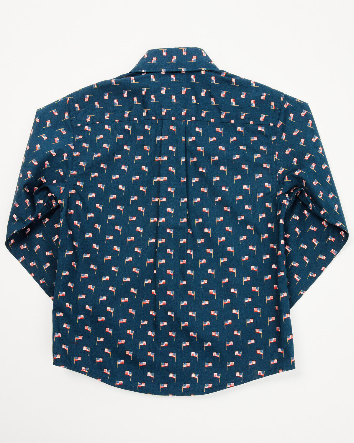 Image #3 - Cinch Toddler Boys' Flag Print Long Sleeve Button-Down Western Shirt, Navy, hi-res