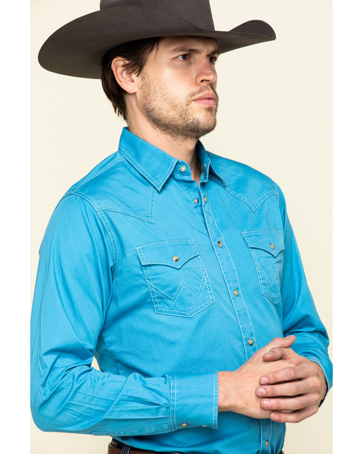 Image #3 - Wrangler Retro Men's Long Sleeve Western Shirt, , hi-res