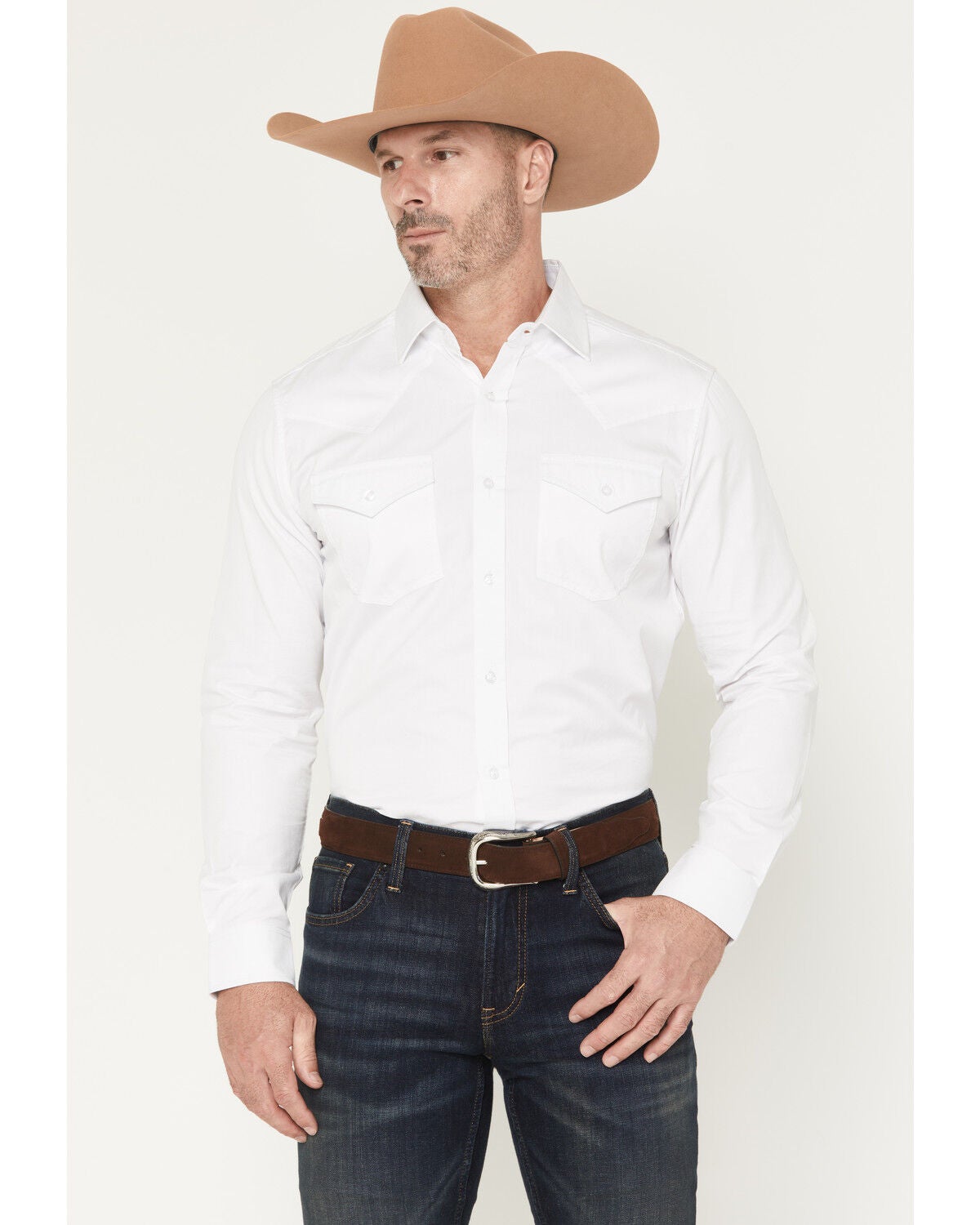 Cody James Black 1978&reg; Men's Monty Suede Belt, Chocolate, hi-res