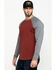 Image #3 - Hawx Men's Red Baseball Raglan Crew Long Sleeve Work Shirt, , hi-res