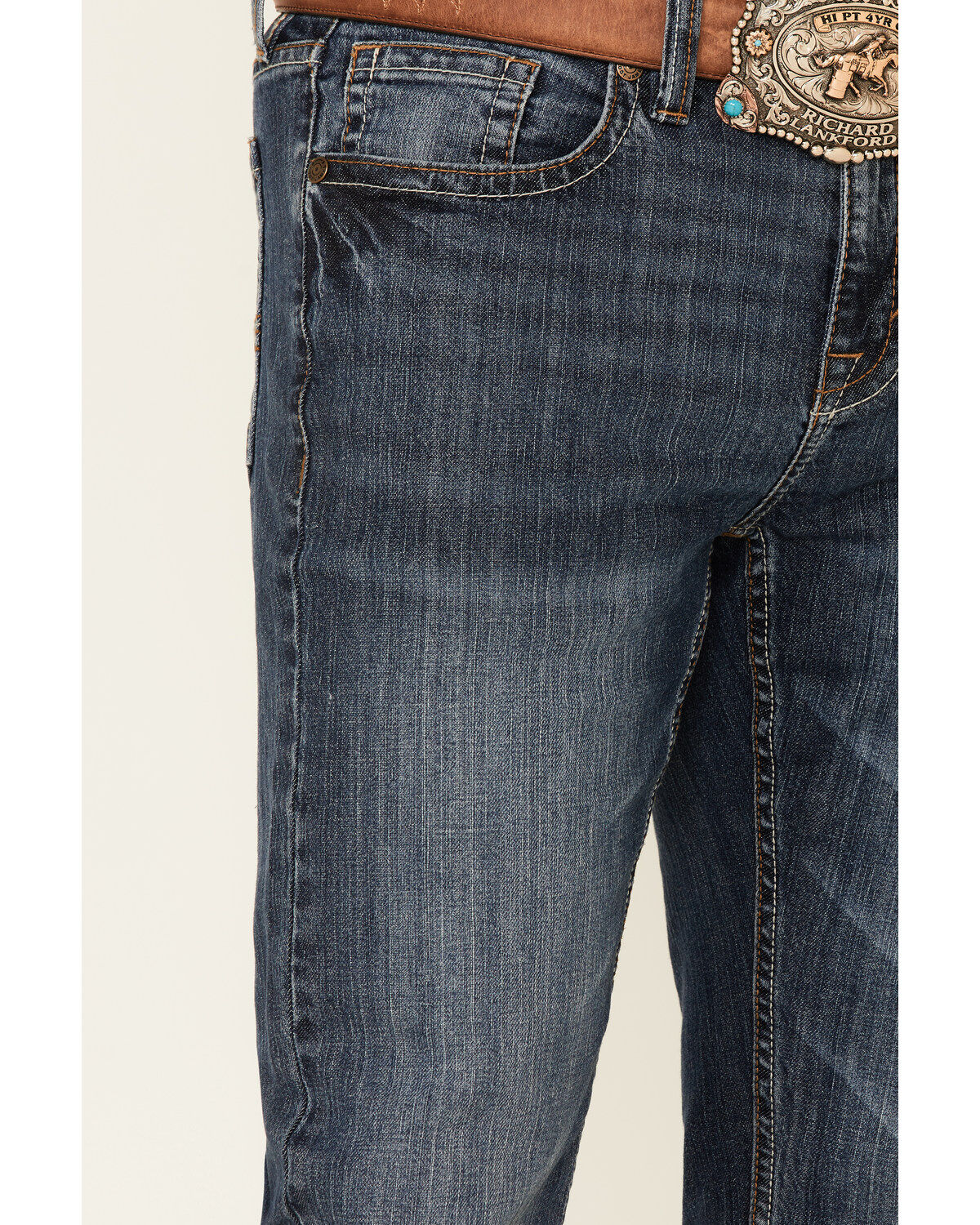 Image #2 - Cody James Men's Courtright Wash Jackson Slim Straight Stretch Denim Jeans, Blue, hi-res