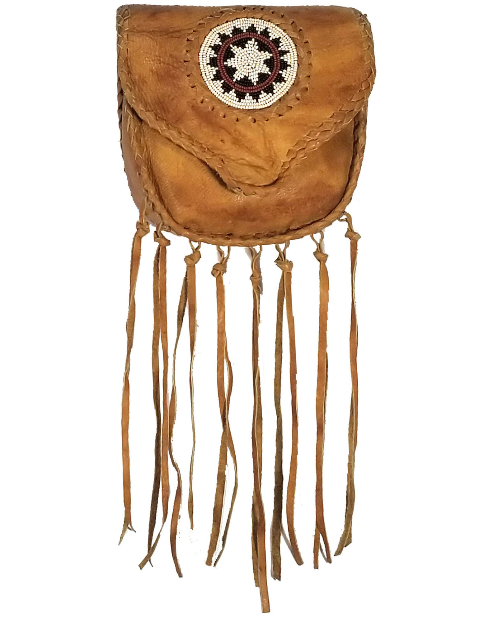 Image #1 - Kobler Leather Women's Beaded Clip Bag, Tan, hi-res