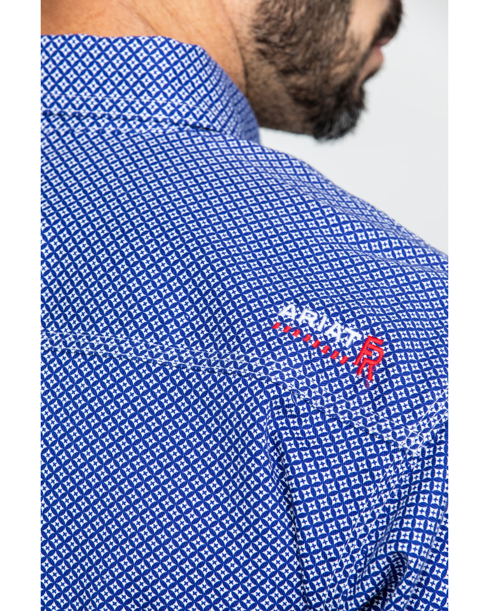 Image #5 - Ariat Men's FR Cobalt Print Liberty Long Sleeve Work Shirt, , hi-res