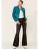 Scully Fringe & Beaded Boar Suede Leather Jacket, Turquoise, hi-res