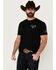 Image #1 - Buckwear Men's Freedom Infringed Short Sleeve Graphic T-Shirt, Black, hi-res