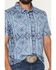 Image #3 - Hooey Men's The Weekender Southwestern Print Short Sleeve Button-Down Polo Shirt, Blue, hi-res