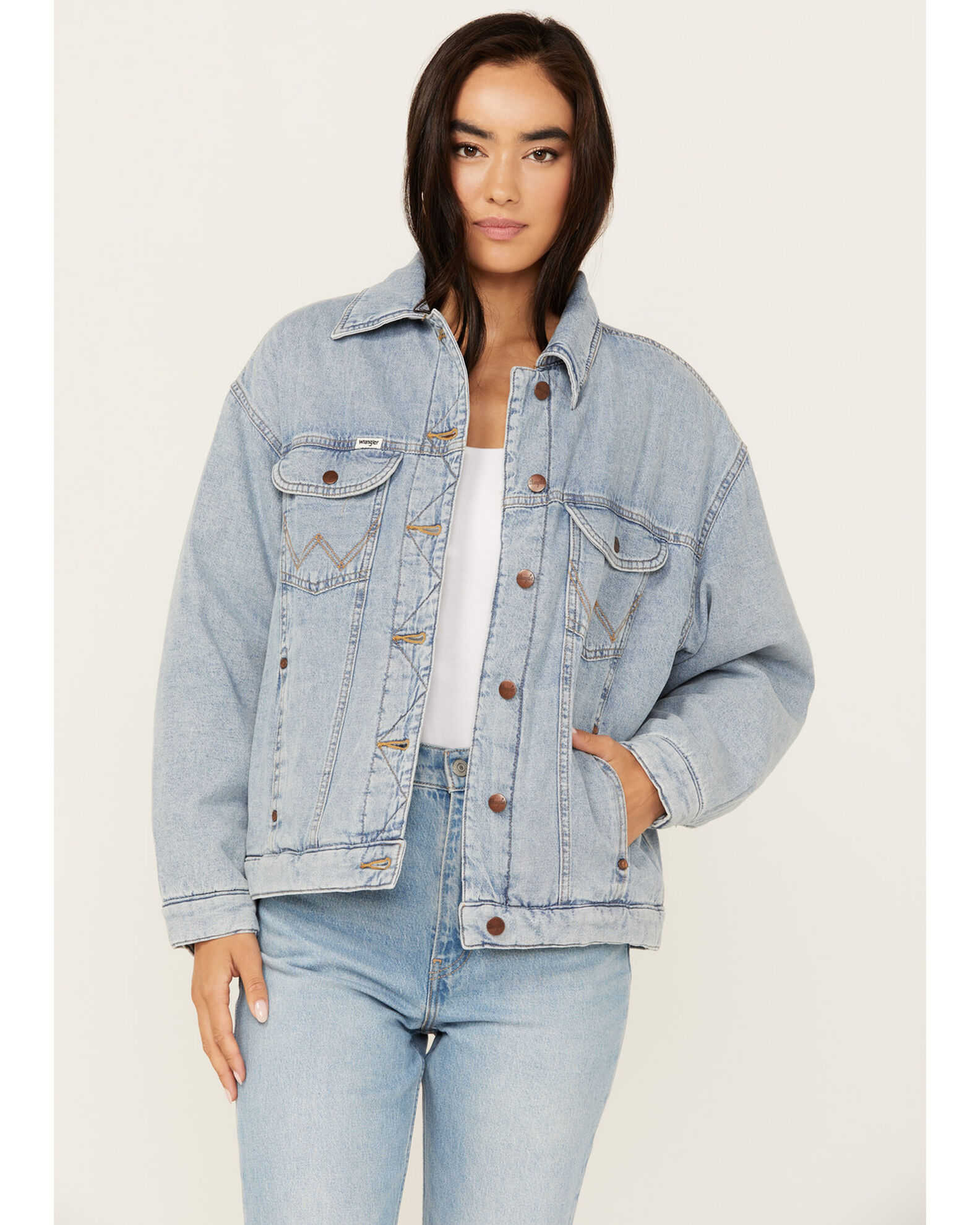 Padded denim jacket womens hot sale
