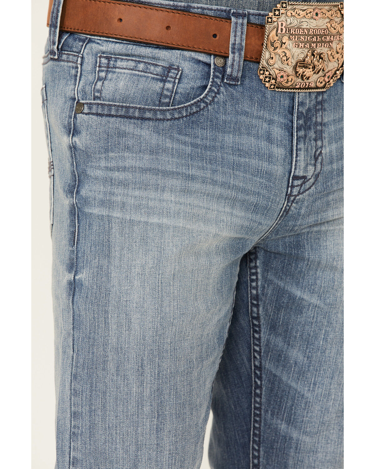 Image #2 - Cody James Men's Buckskin Wash Jackson Slim Straight Stretch Denim Jeans - Tall, Blue, hi-res