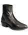 Image #1 - Old West Men's Zipper Western Ankle Boots - Round Toe, Black, hi-res