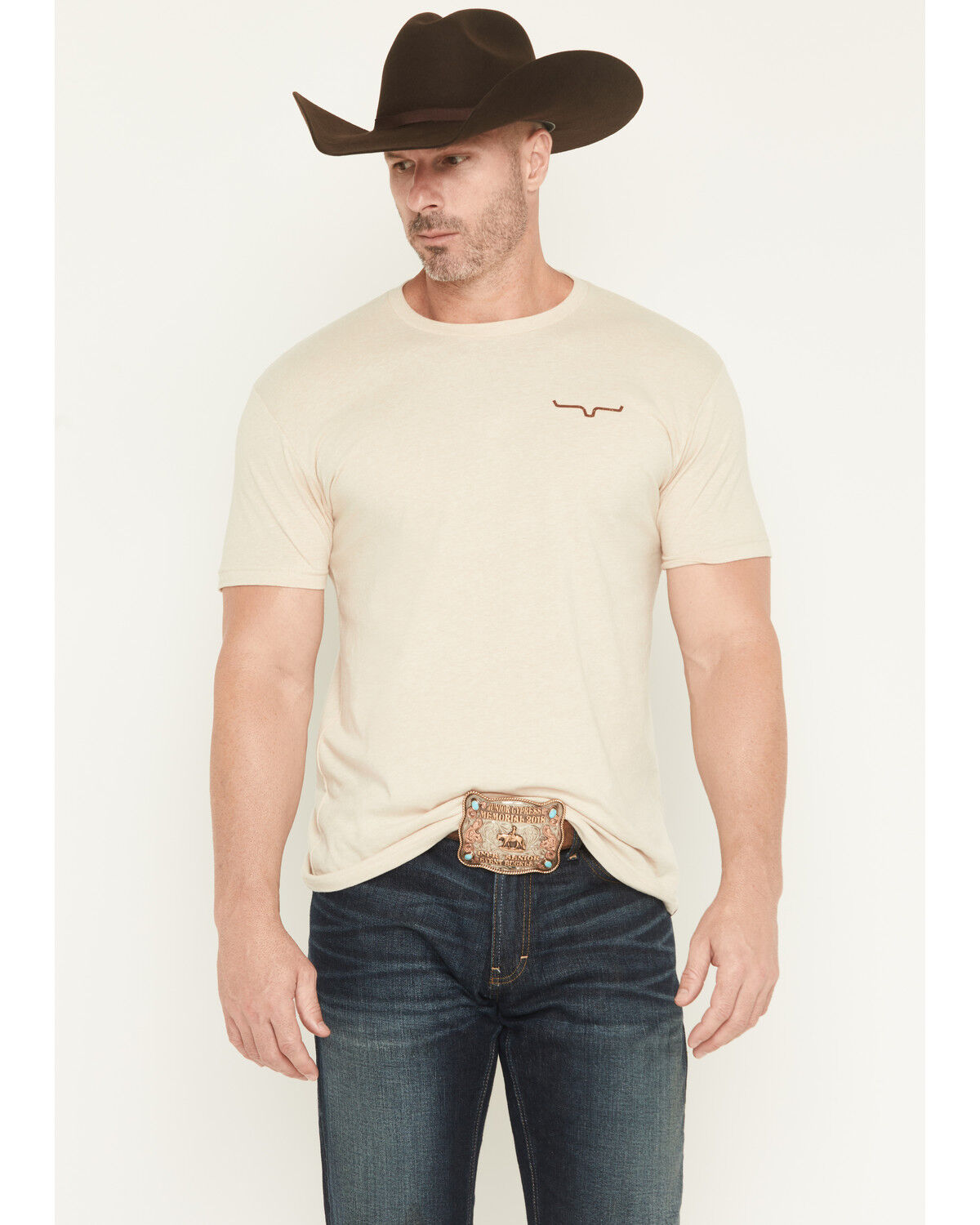 Image #1 - Kimes Ranch Men's Desert Diamond Short Sleeve Graphic T-Shirt, Cream, hi-res