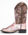 Image #3 - Shyanne Girls' Aria Faux Leather Western Boots - Square Toe, Pink, hi-res