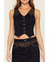 Image #3 - Idyllwind Women's Duluth Coated Yoke Sleeveless Button-Down Stretch Denim Vest, Dark Wash, hi-res