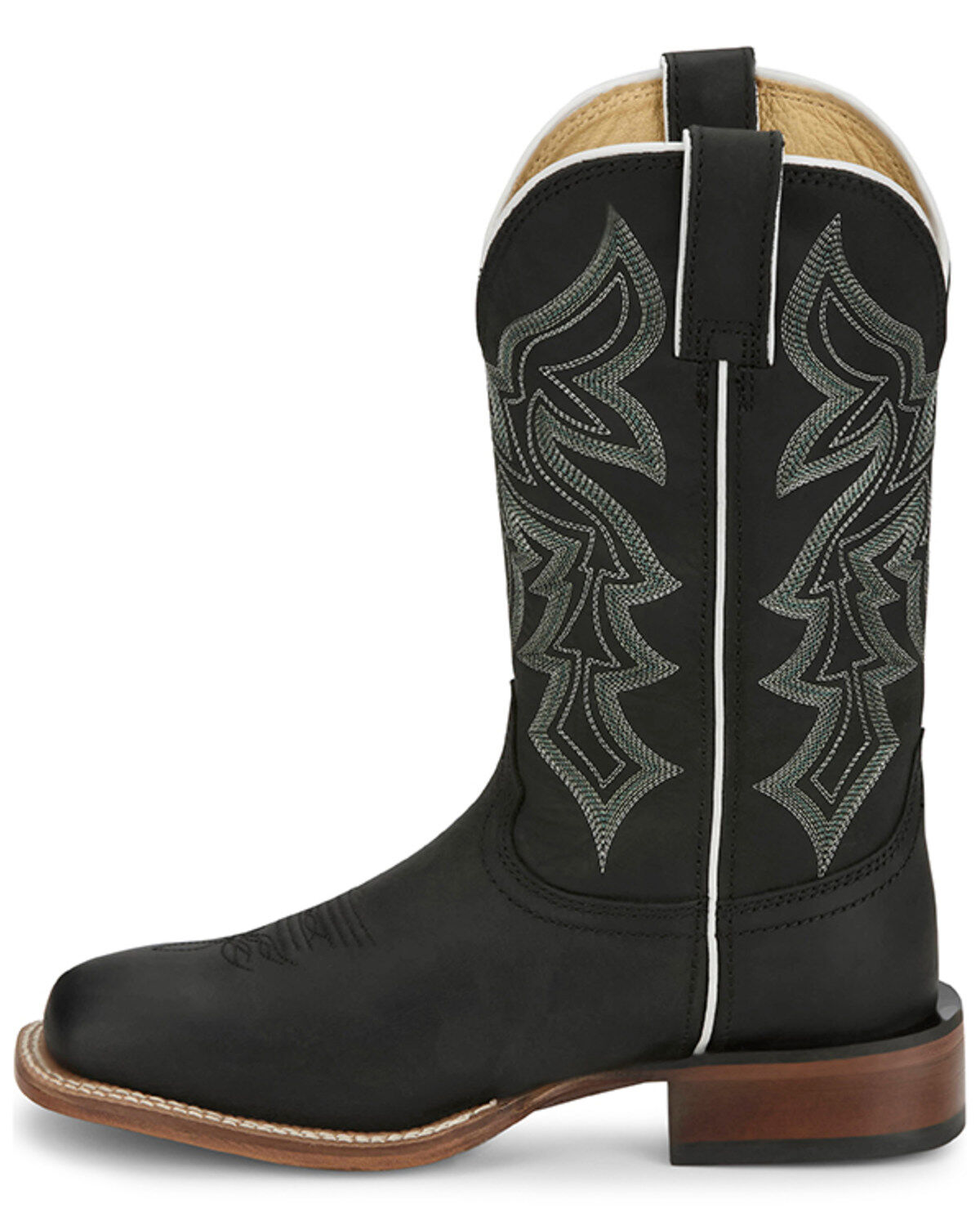 Image #3 - Justin Women's Miss Elle Western Boots - Broad Square Toe, Black, hi-res