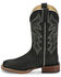 Image #3 - Justin Women's Miss Elle Western Boots - Broad Square Toe, Black, hi-res