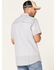 Image #2 - Brothers and Sons Men's Performance Short Sleeve Button Down Western Shirt, Navy, hi-res