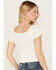 Image #5 - Idyllwind Women's Pointe Flutter Sleeve Smocked Top, Ivory, hi-res