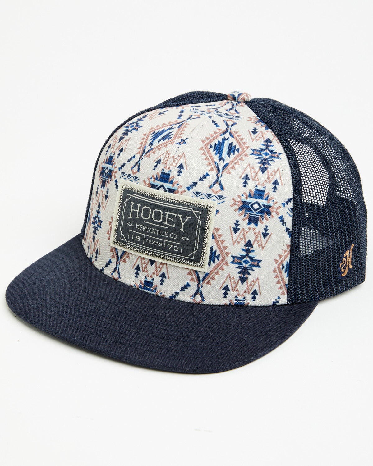 Image #1 - Hooey Men's Boot Barn Exclusive Doc Trucker Cap, Black/white, hi-res