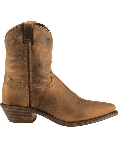 Image #2 - Abilene Women's Distressed 7" Western Boots - Snip Toe , Brown, hi-res