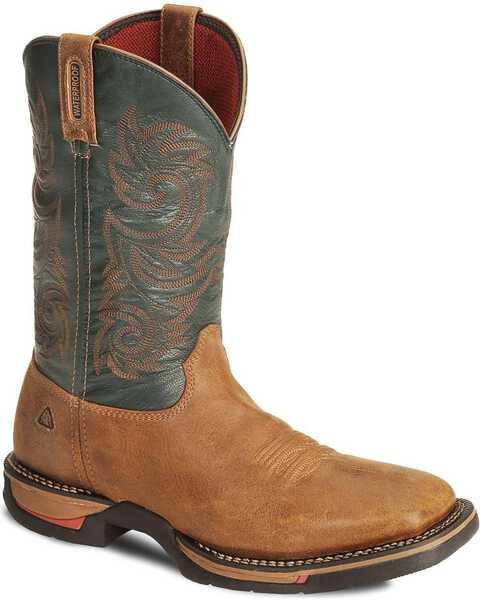 Rocky Men's Waterproof Long Range Western Boots, Brown, hi-res