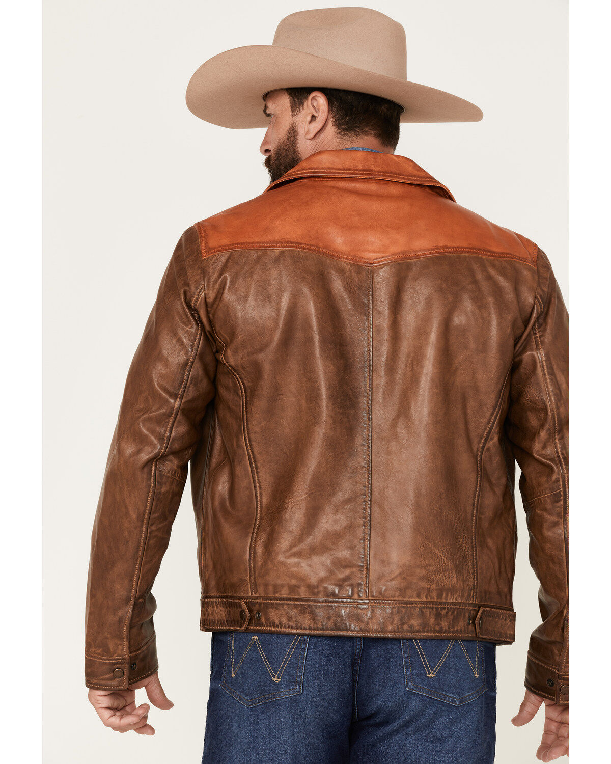 Image #4 - Scully Men's Color Block Leather Jacket, , hi-res