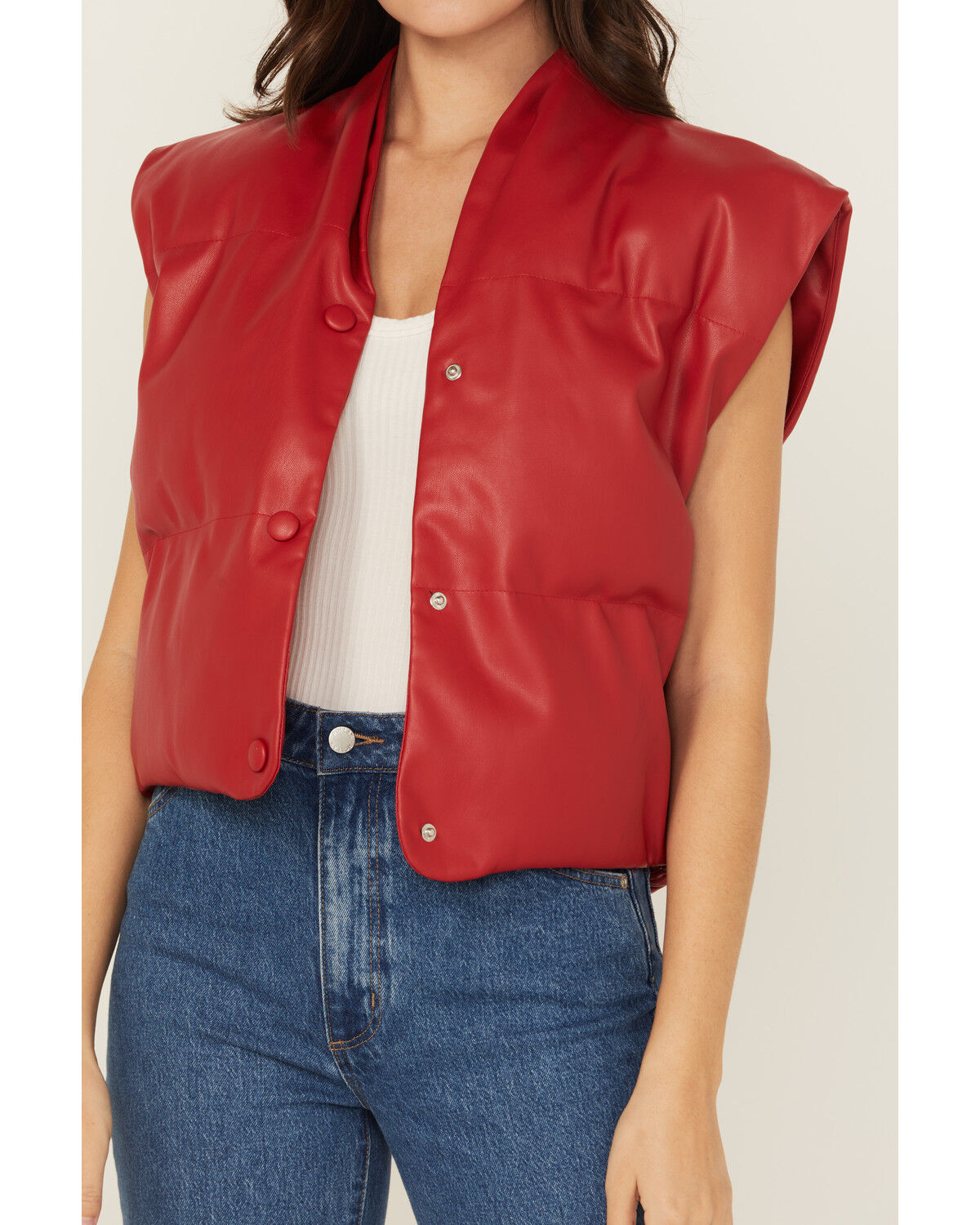 Image #3 - Revel Women's Puffer Vest, Red, hi-res