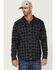 Cody James Men's FR Tartan Plaid Long Sleeve Snap Work Shirt , Black, hi-res