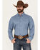 Image #1 - George Strait by Wrangler Men's Geo Print Long Sleeve Button-Down Stretch Western Shirt, , hi-res