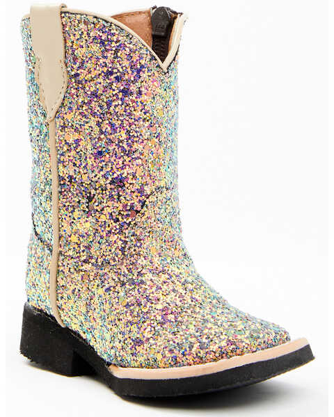 Tanner Mark Infant Girls' Mermaid Sparkle Western Boots - Square Toe, Multi, hi-res