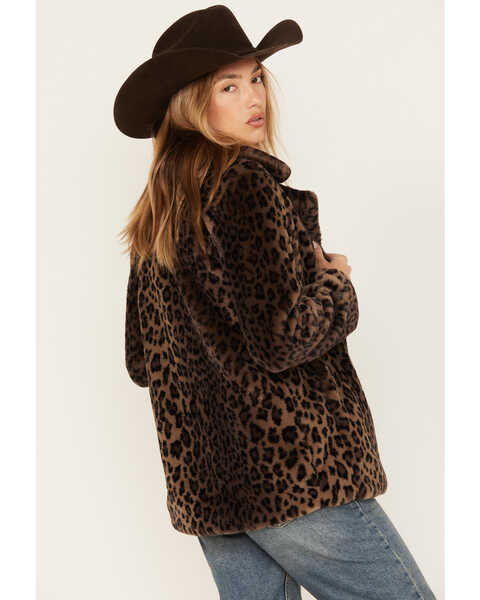 Shyanne Women's Leopard Print Faux Fur Coat | Boot Barn