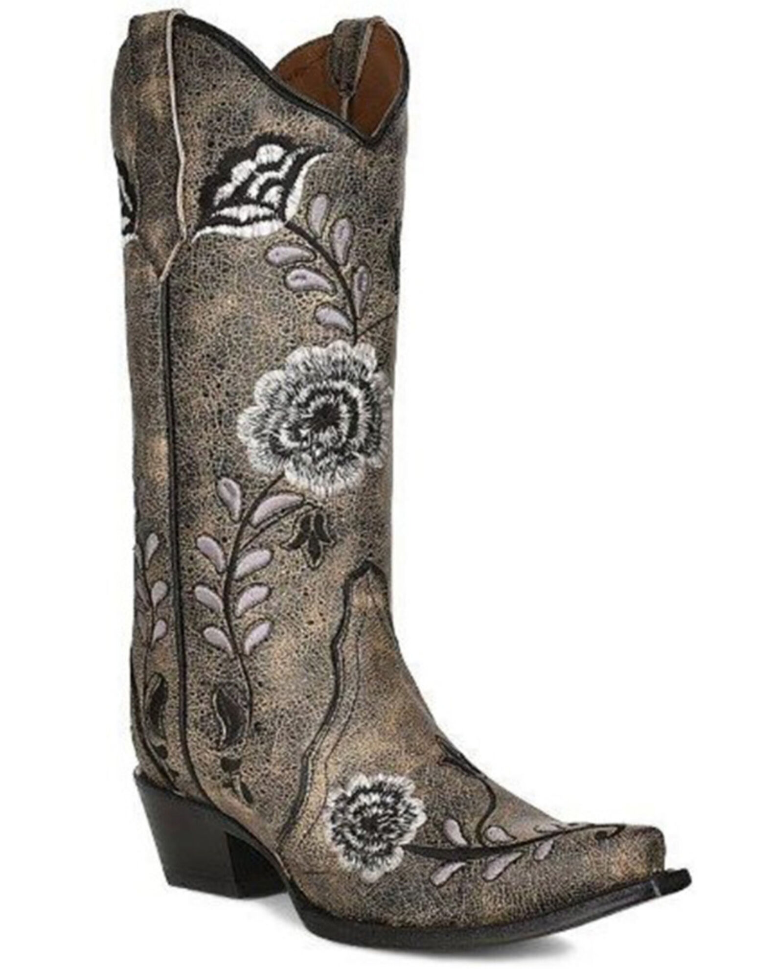 Product Name Corral Women s Floral Embroidered Western Boots Snip Toe