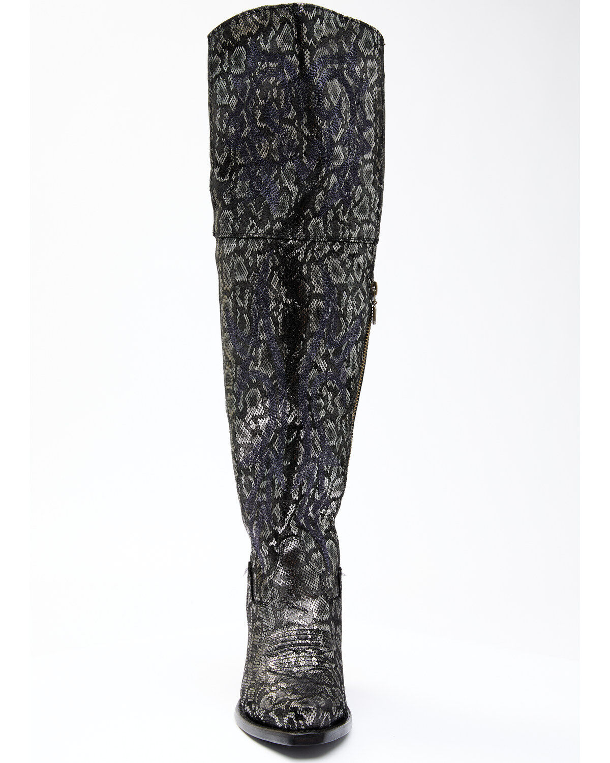 Image #3 - Dan Post Women's Black Snake Print Western Boots - Snip Toe, , hi-res